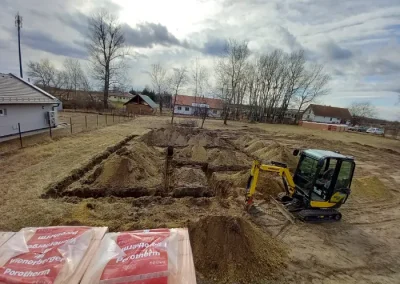 Gépi sávalap ásás