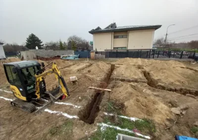 Gépi sávalap ásás